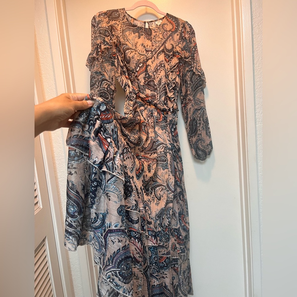 River Island Paisley Print Long Sleeve Dress